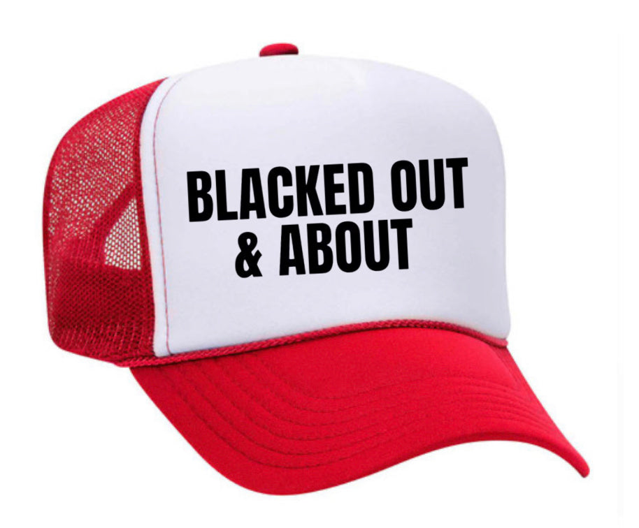 Blacked Out & About Trucker Hat Uncle Bekah’s Inappropriate Trucker Hats