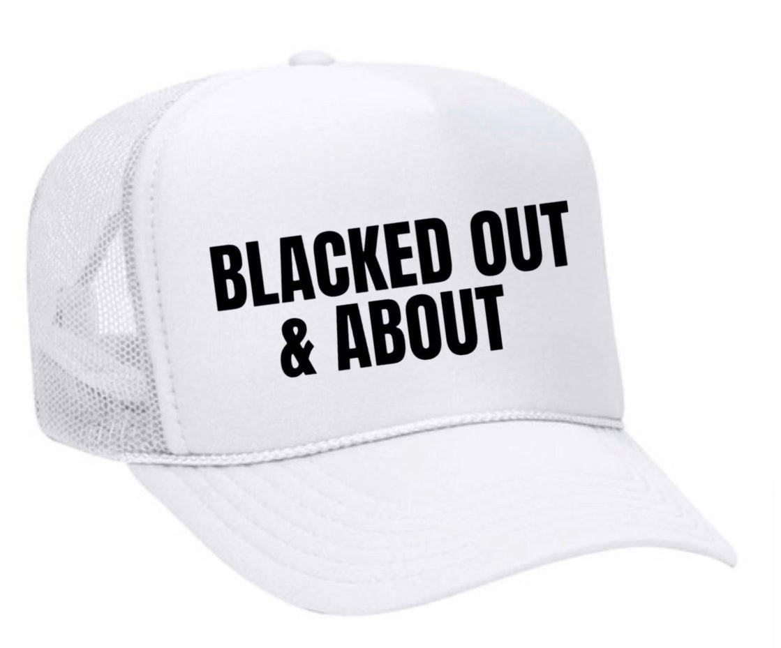 Blacked Out & About Trucker Hat Uncle Bekah’s Inappropriate Trucker Hats