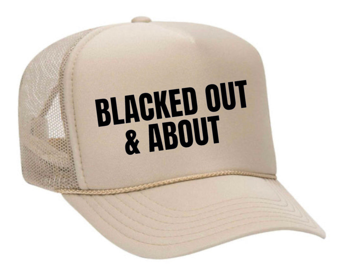 Blacked Out & About Trucker Hat Uncle Bekah’s Inappropriate Trucker Hats