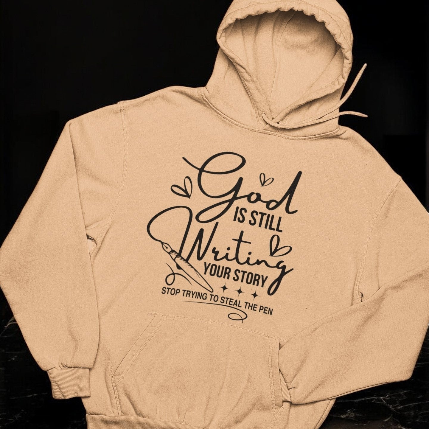 God is Still Writing Graphic Hoodie Tea Shirt Shoppe