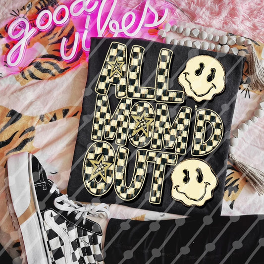 All Mom’d Out Checkered Graphic T-Shirt Gunpowder and Lace Boutique Nac