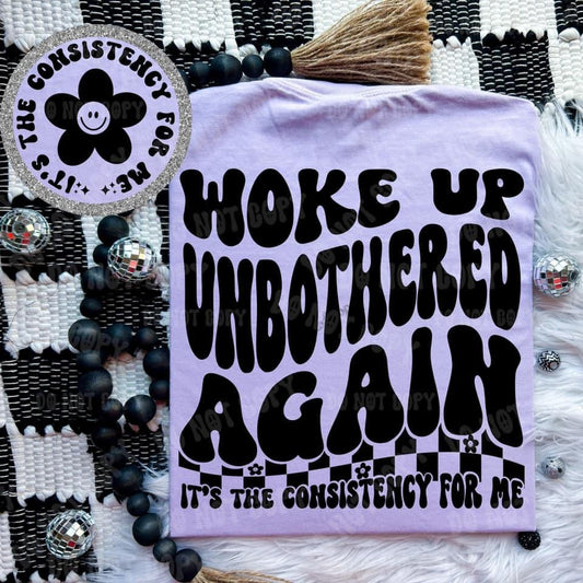 Woke Up Unbothered Again Graphic Comfort Colors T-Shirt Gunpowder and Lace Boutique Nac