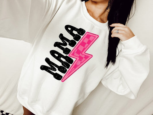 Mama Lighting Bolt T-Shirt or Sweatshirt