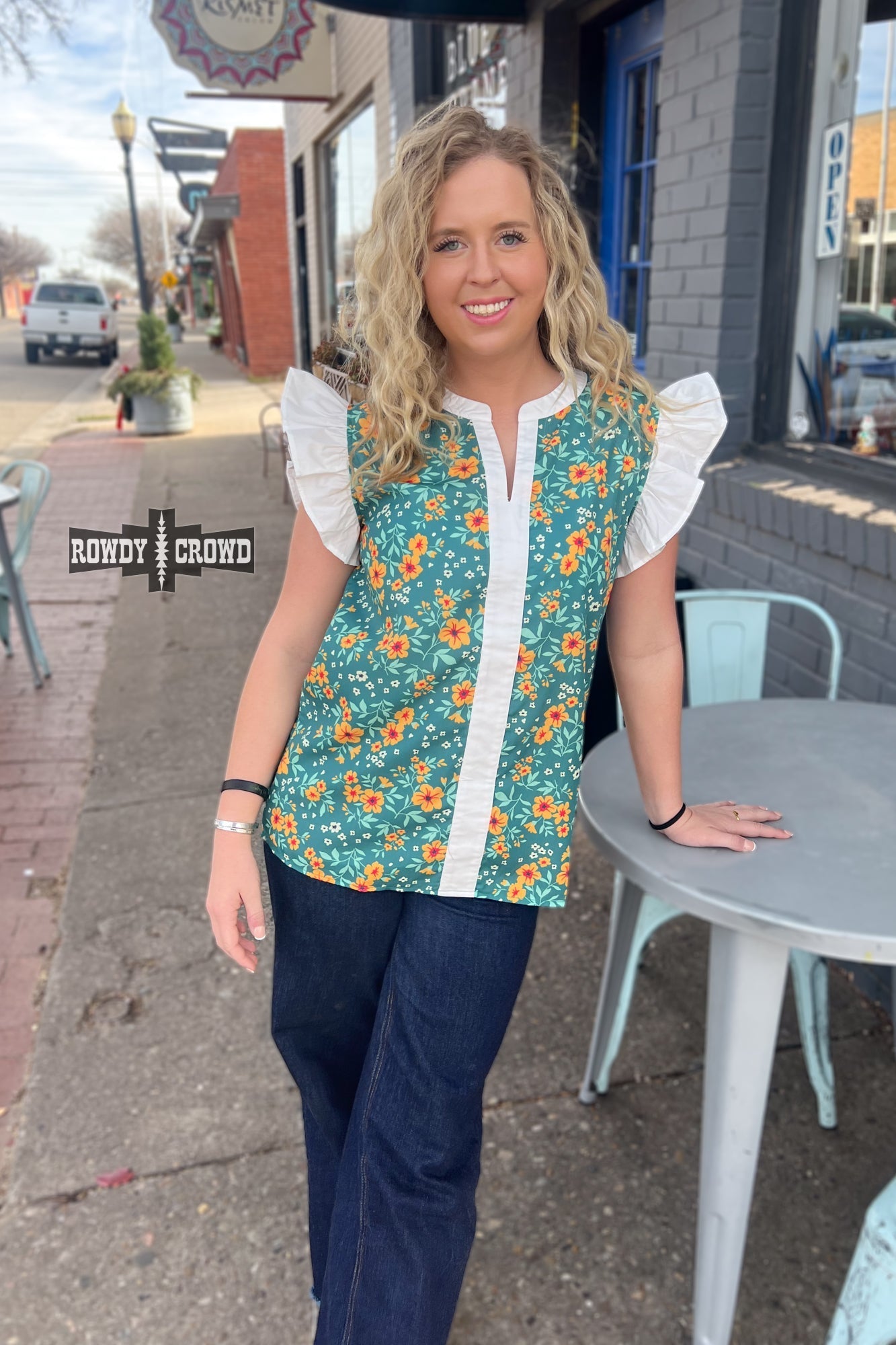 Full Bloom Western Blouse Rowdy Crowd Clothing