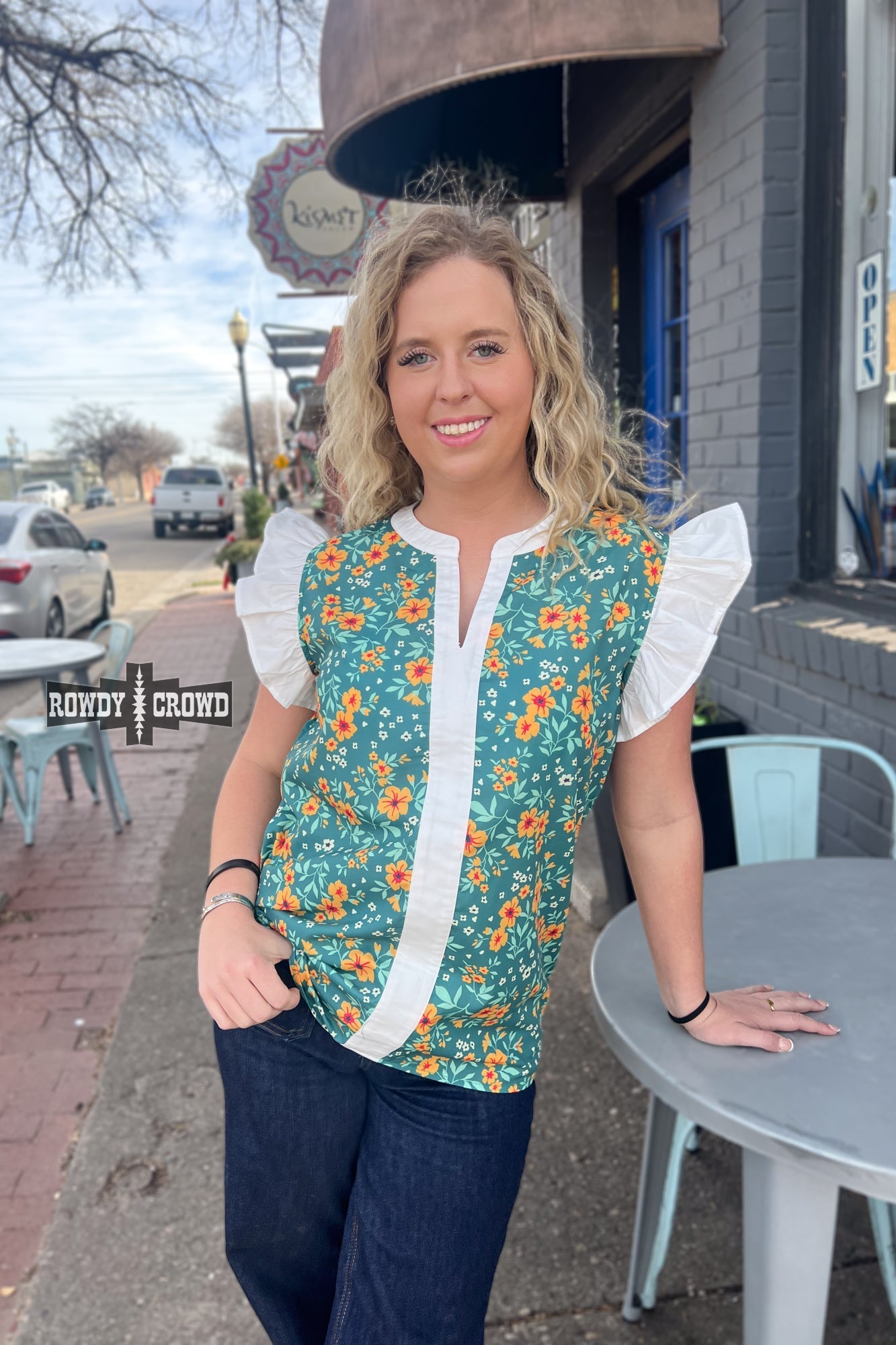 Full Bloom Western Blouse Rowdy Crowd Clothing