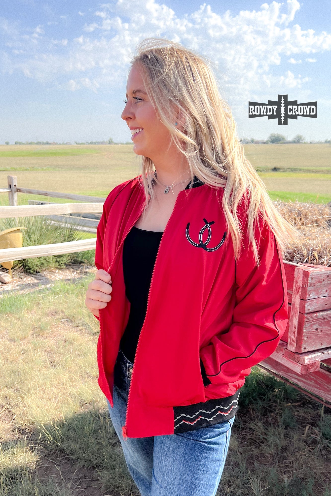 Buckaroo Western Horseshoe Bomber Jacket Rowdy Crowd Clothing