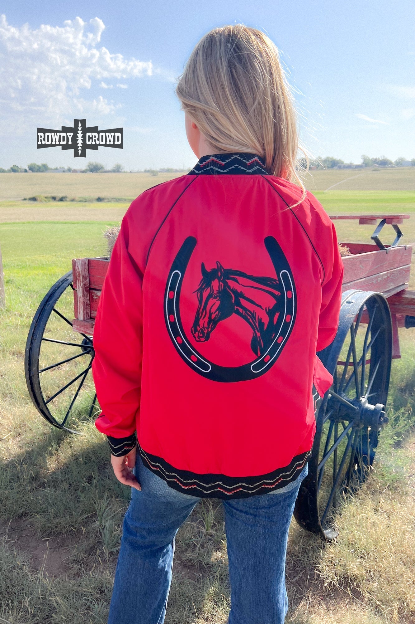 Buckaroo Western Horseshoe Bomber Jacket Rowdy Crowd Clothing