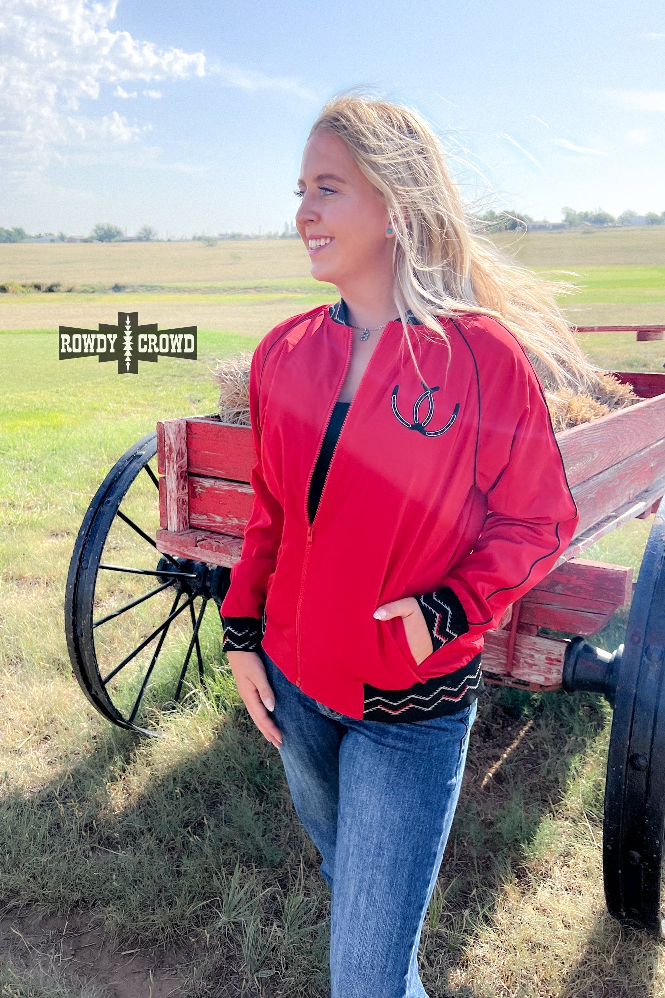 Buckaroo Western Horseshoe Bomber Jacket Rowdy Crowd Clothing
