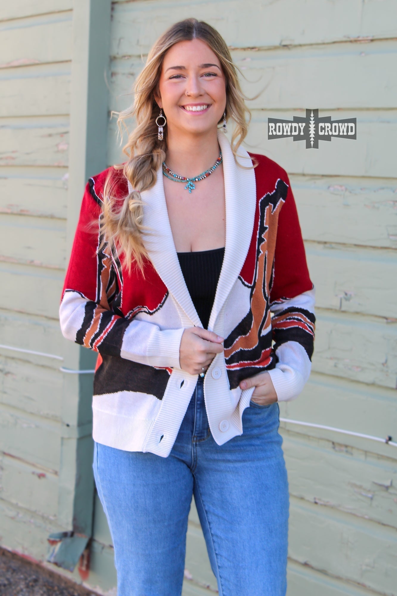Cowpoke Western Cardigan Rowdy Crowd Clothing