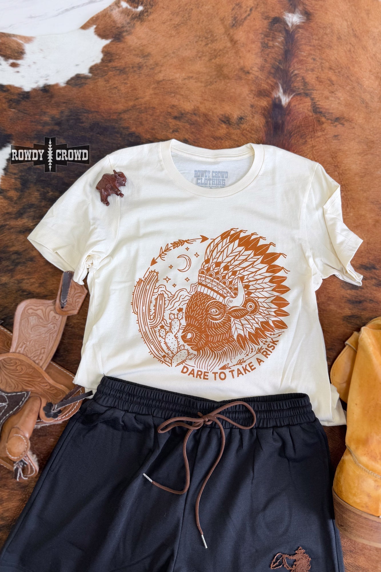 Risky Buffalo Western T-shirt Rowdy Crowd Clothing