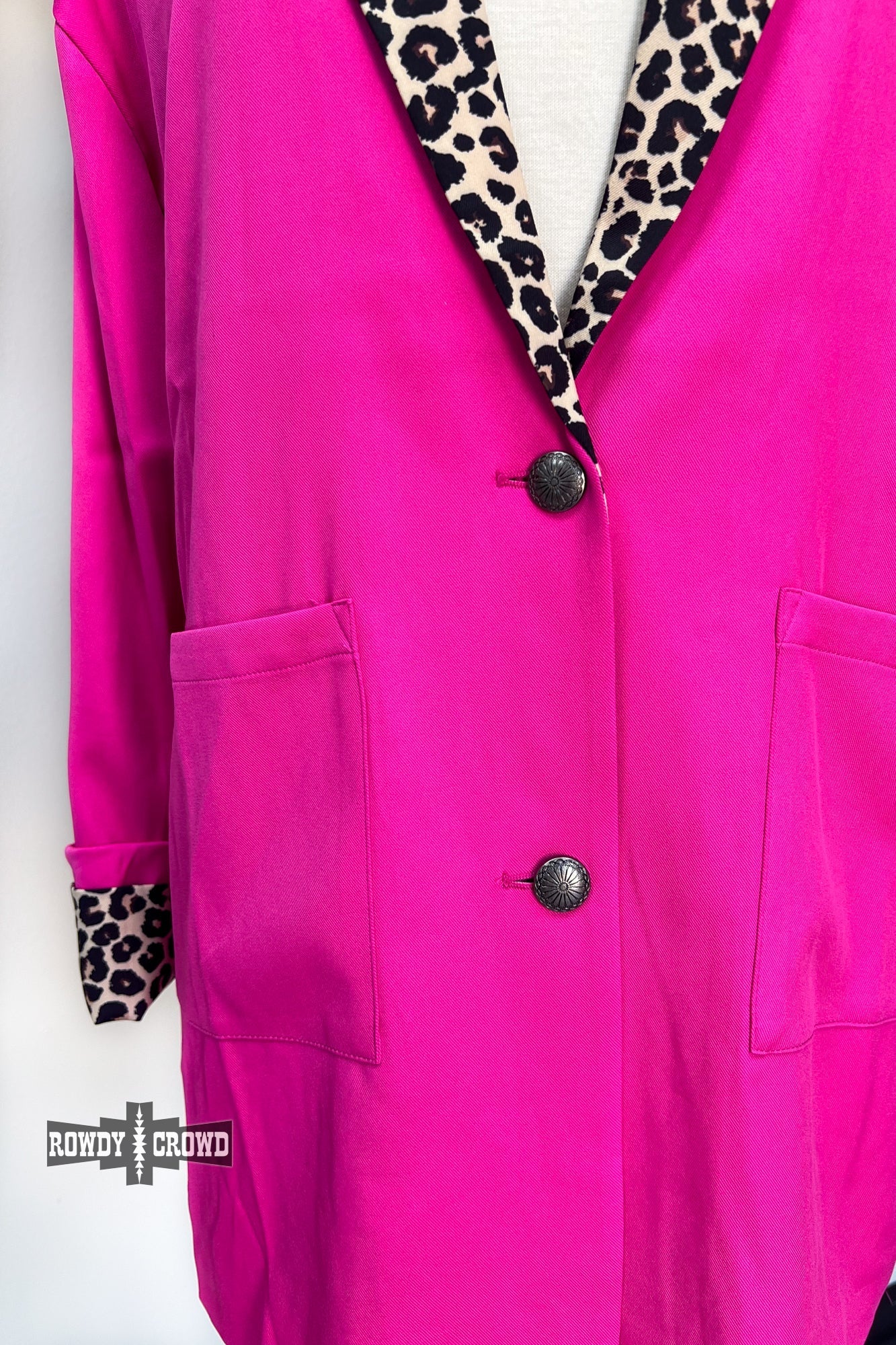 Pink Lady Western Leopard Blazer