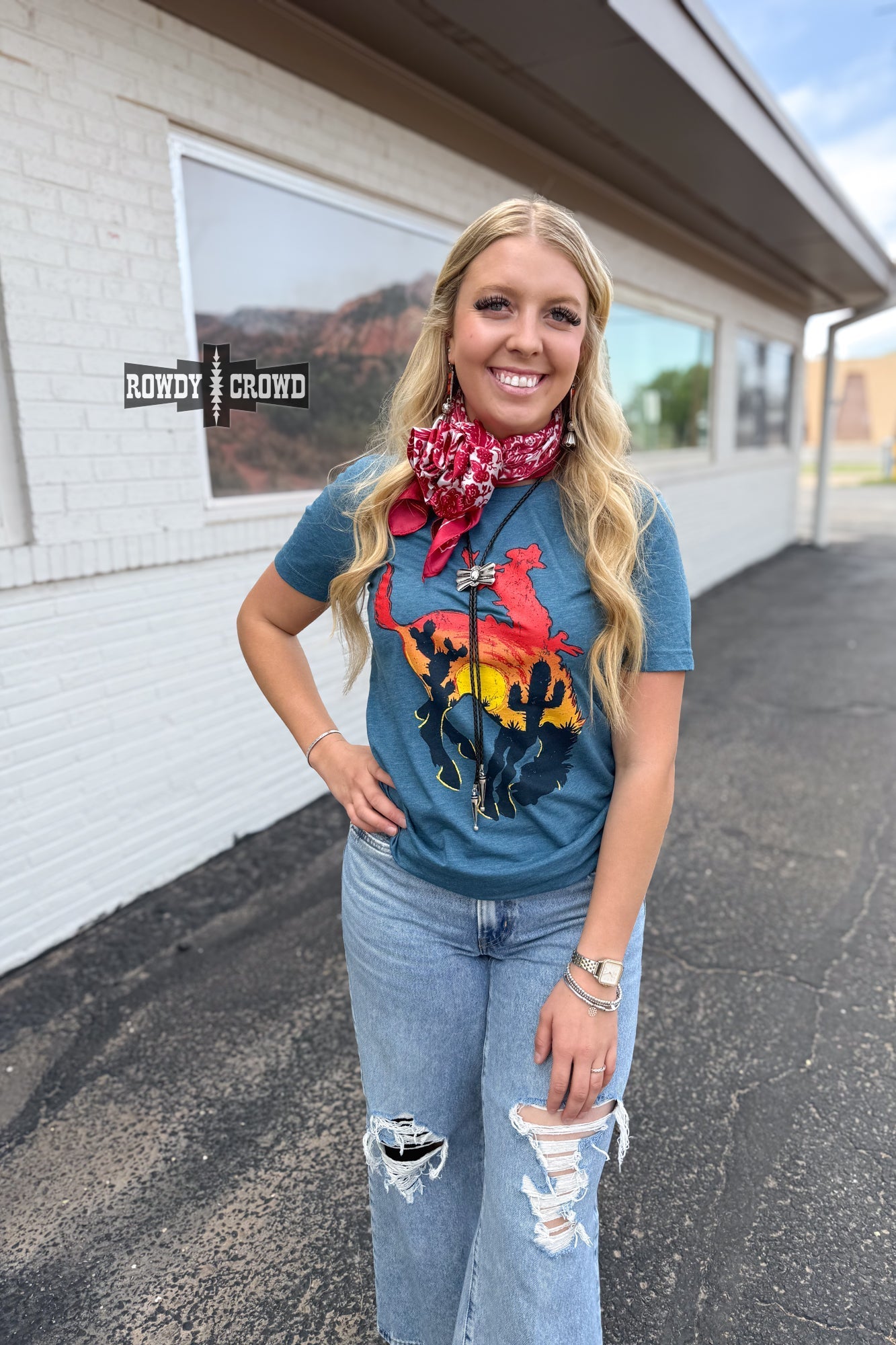 Bowie Bronc Western T-shirt Rowdy Crowd Clothing