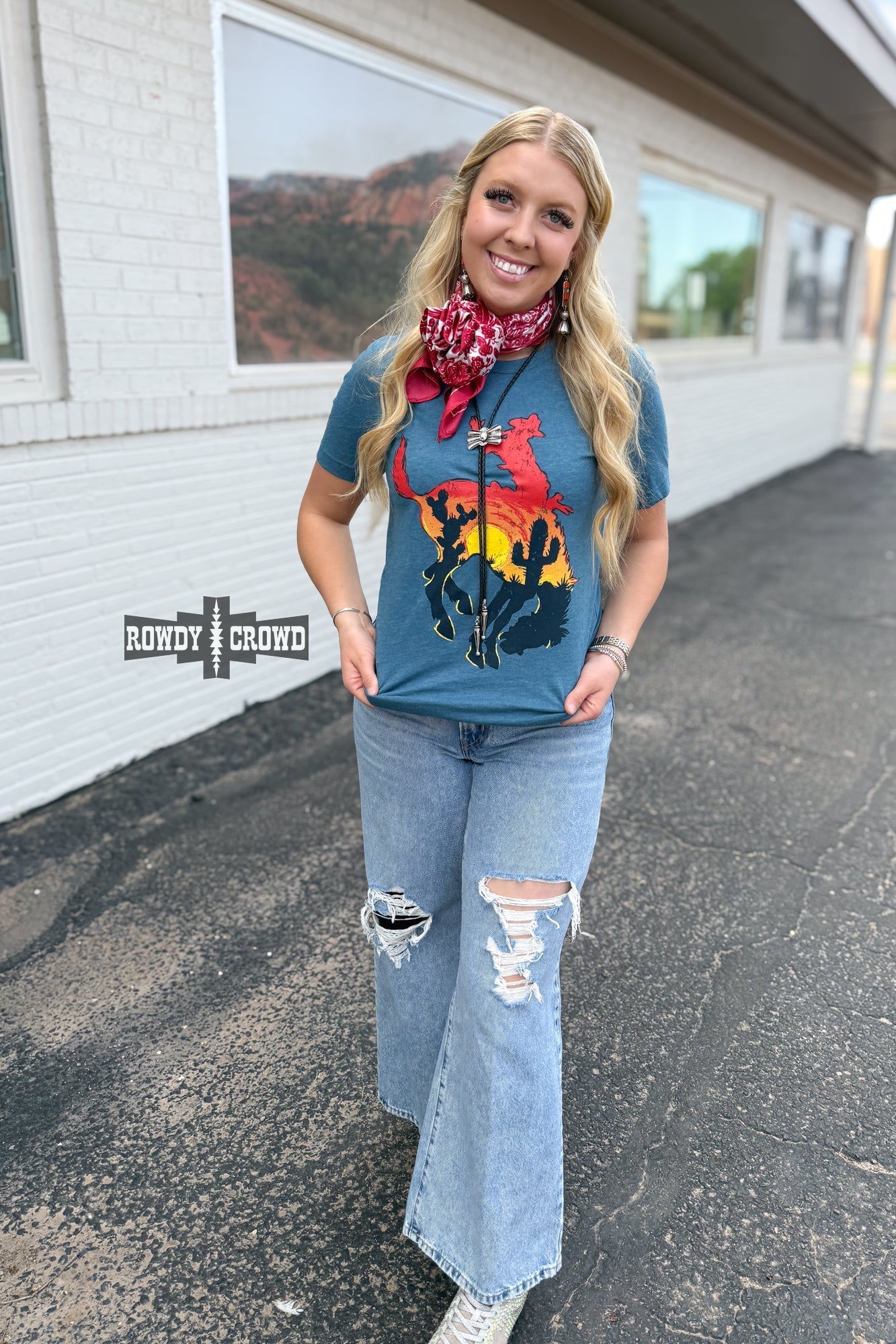 Bowie Bronc Western T-shirt Rowdy Crowd Clothing