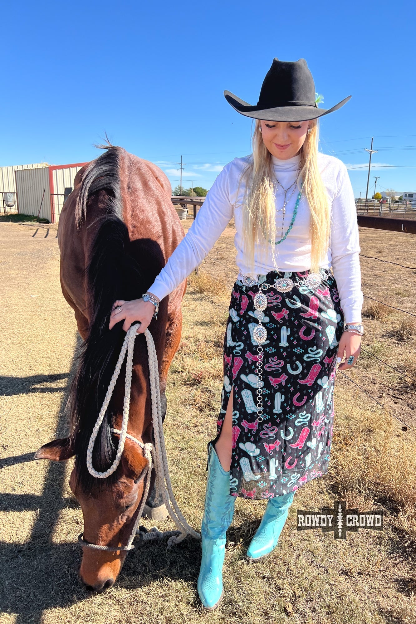 Western Sky Skirt Rowdy Crowd Clothing