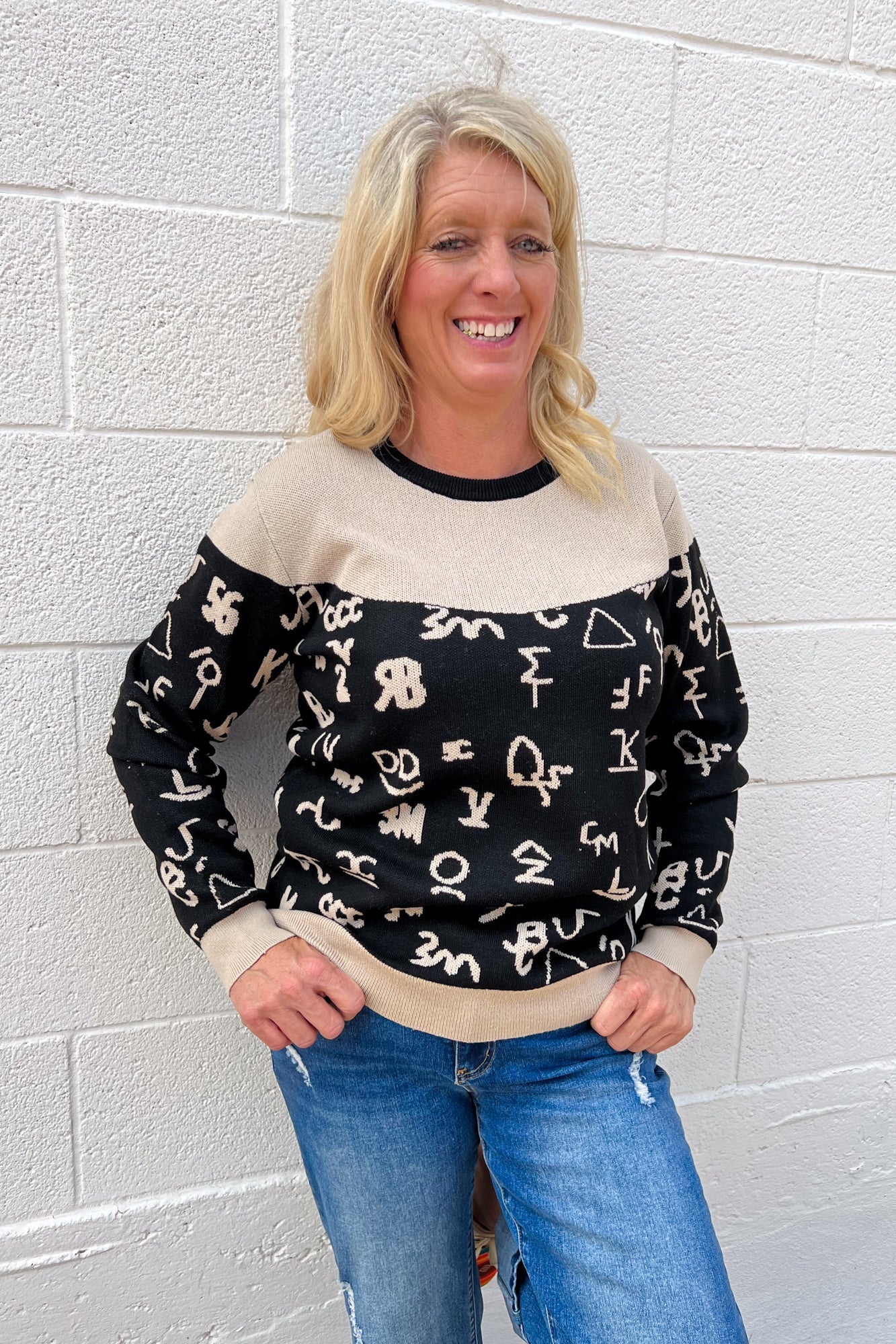 Wrangled Up Western Style Sweater Rowdy Crowd Clothing