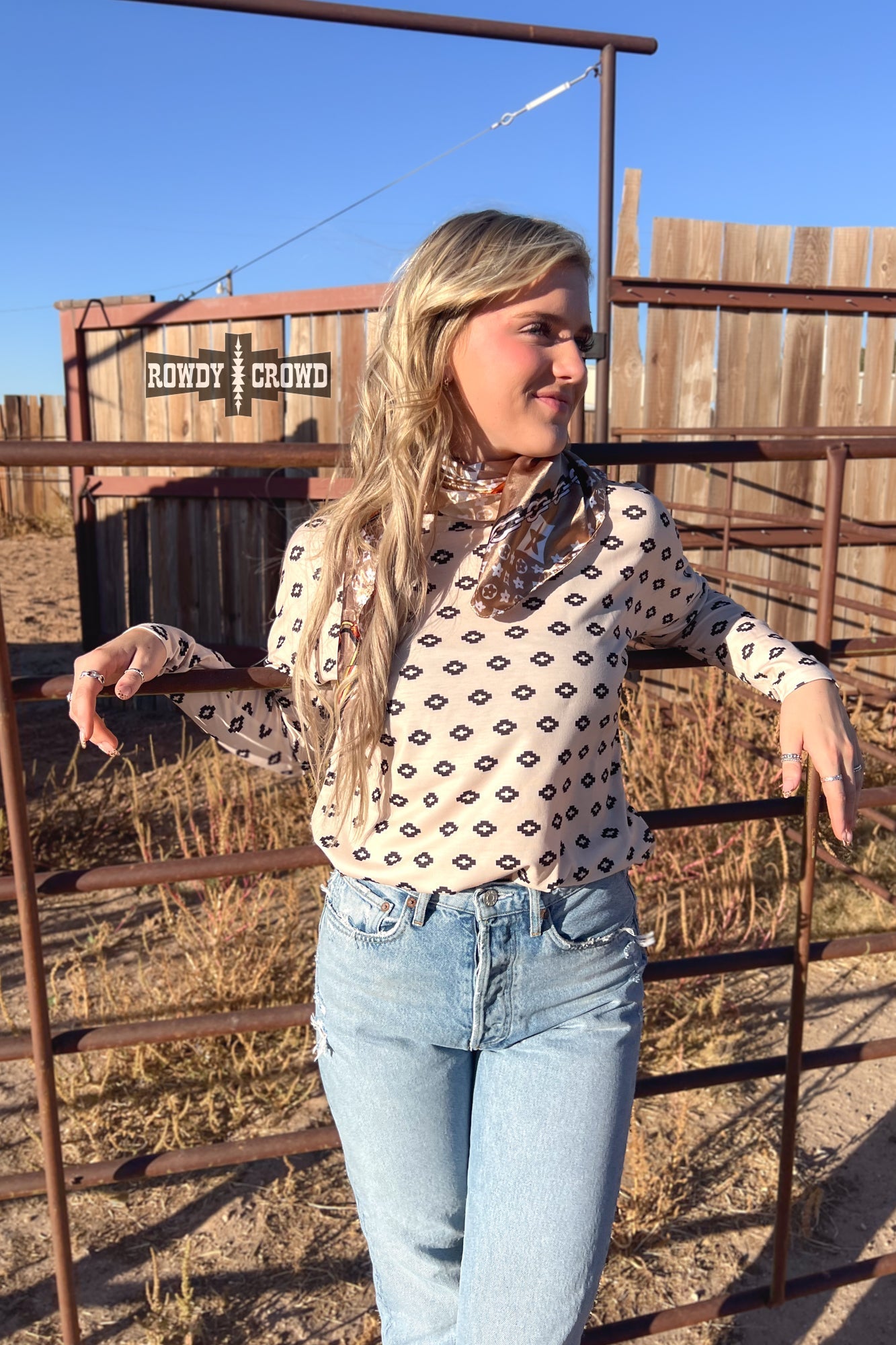 Alto Aztec Western Long Sleeve Top