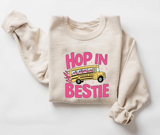 Hop in Bestie Struggle Bus Graphic T-Shirt Gunpowder and Lace Boutique Nac