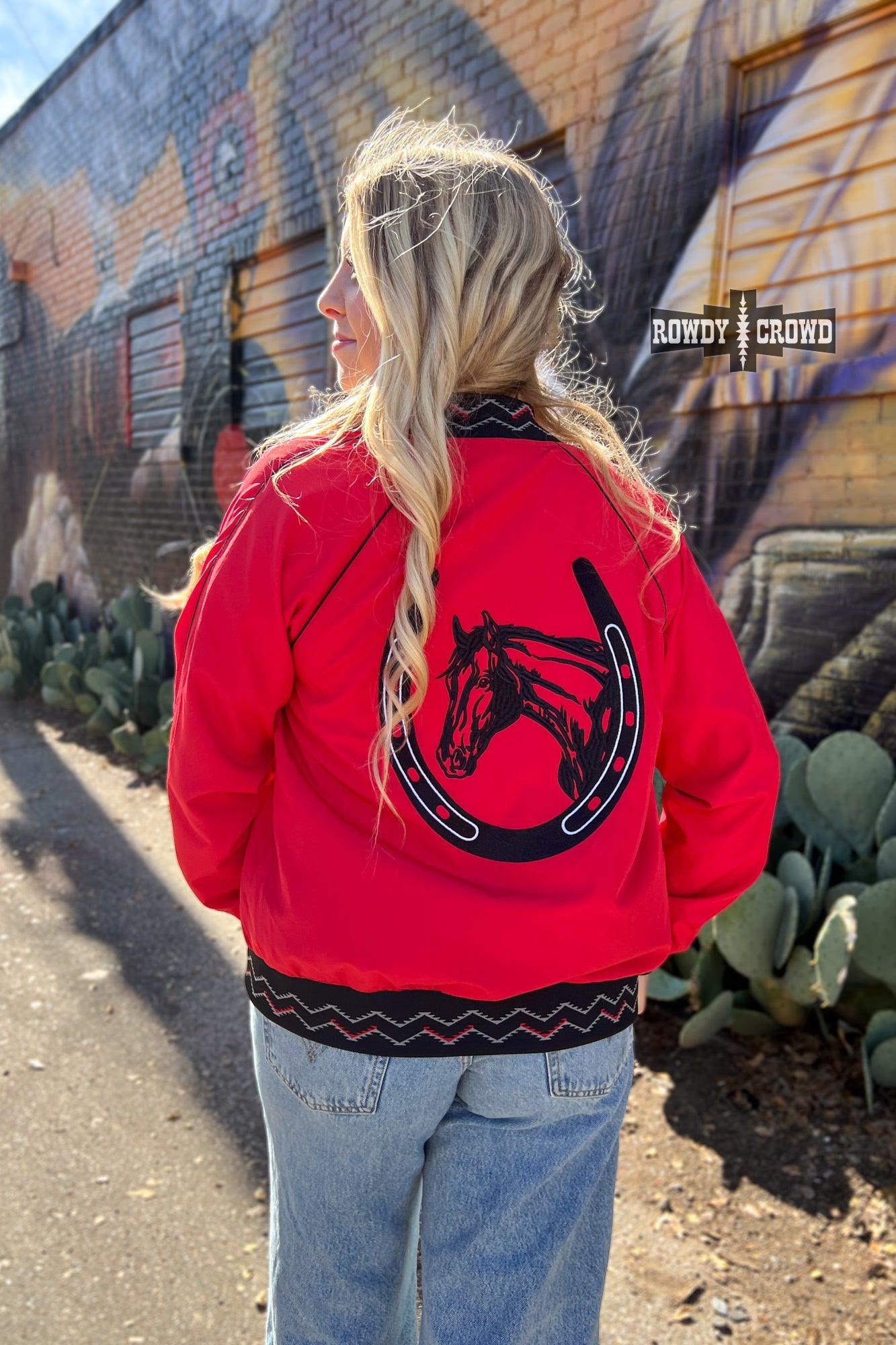 Buckaroo Western Horseshoe Bomber Jacket Rowdy Crowd Clothing