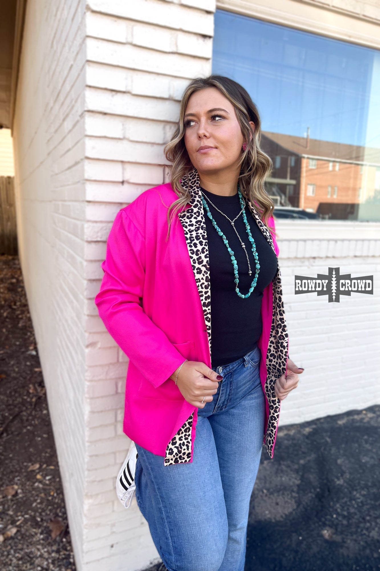 Pink Lady Western Leopard Blazer