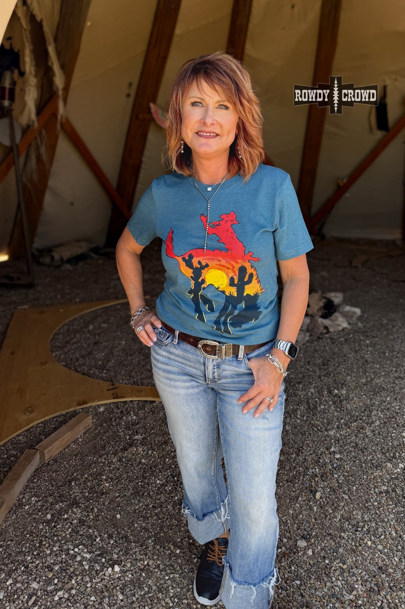 Bowie Bronc Western T-shirt Rowdy Crowd Clothing