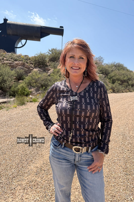 Lavish Lady Western Long Sleeve Top Rowdy Crowd Clothing