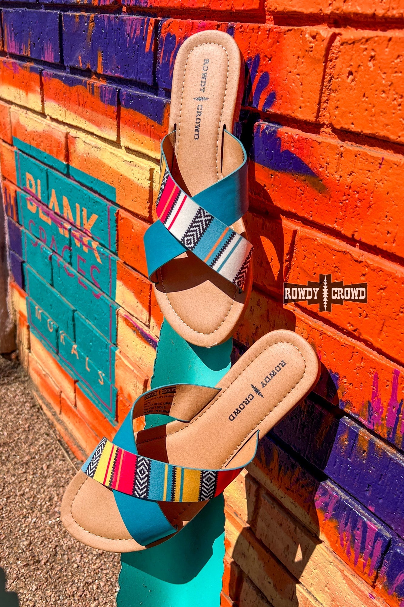 Shiner Western Serape Sandals