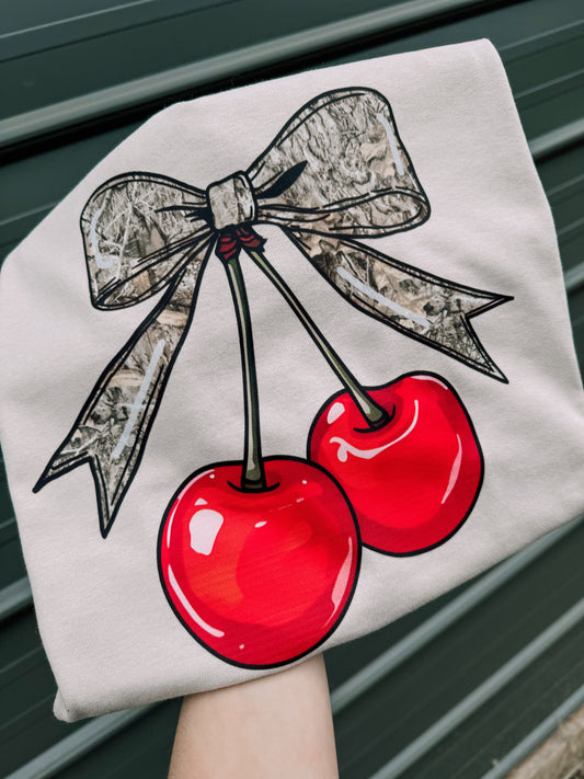 Camo Cherries Graphic T-Shirt Gunpowder and Lace Boutique Nac