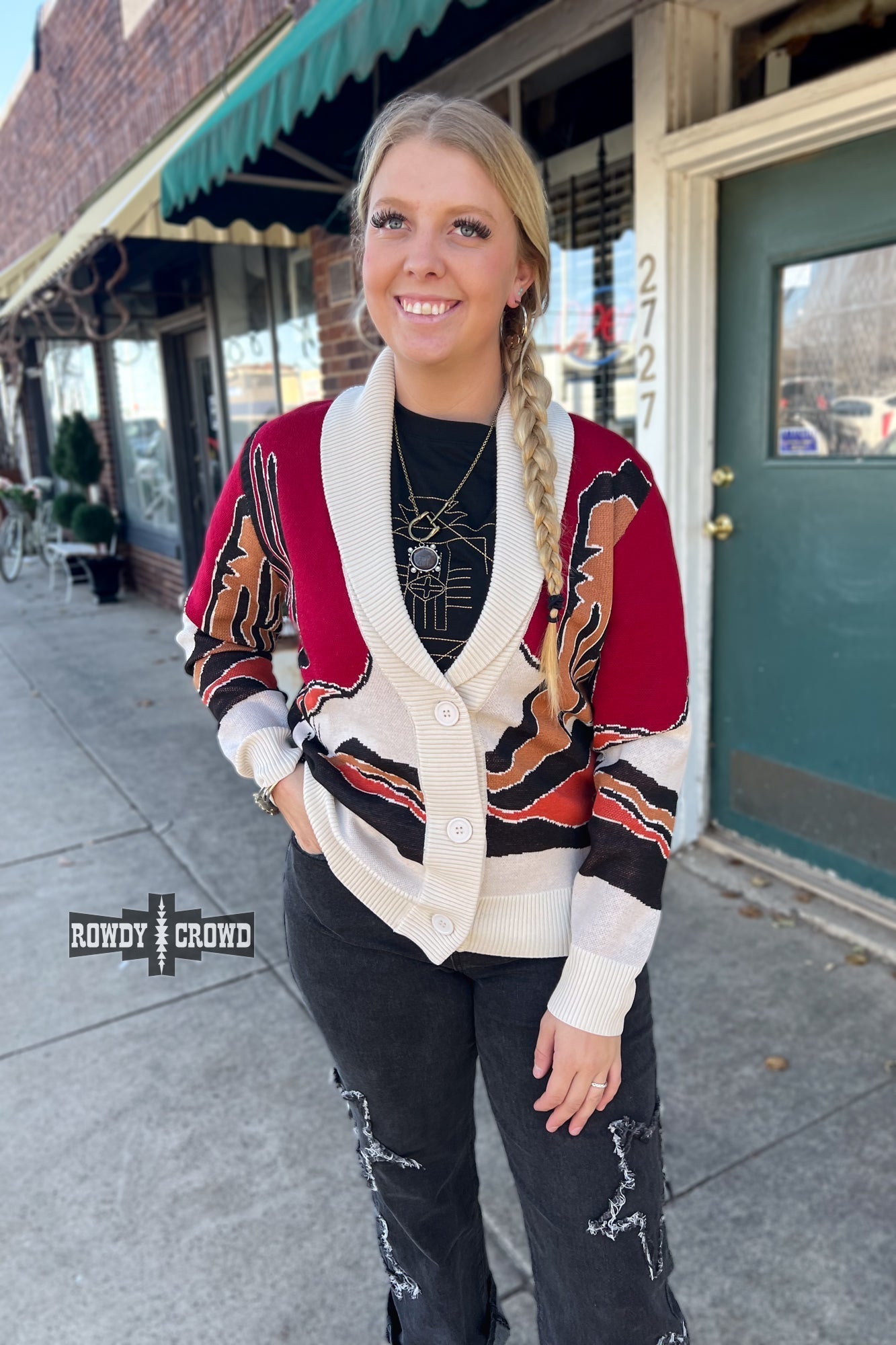 Cowpoke Western Cardigan Rowdy Crowd Clothing