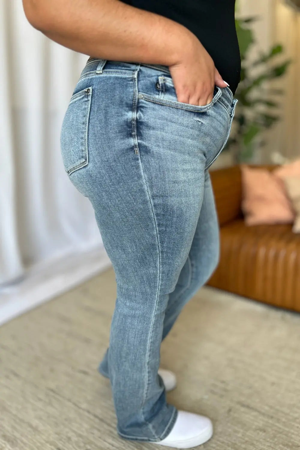 Judy Blue Full Size Medium Rise Bootcut Jeans - Kittybear Krafts