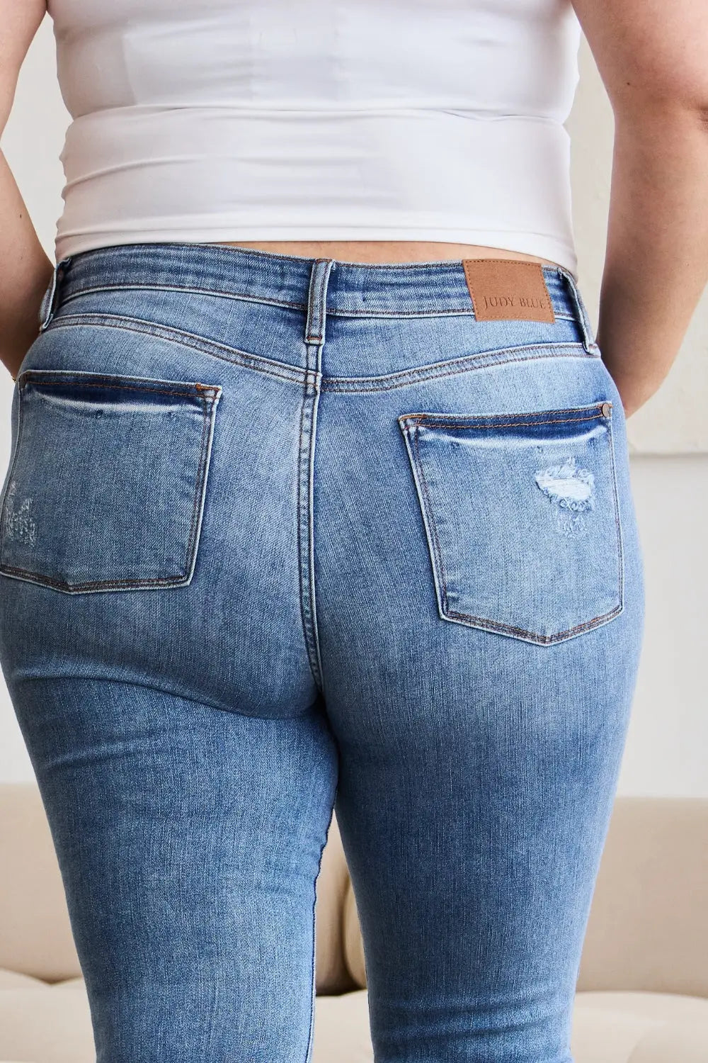 Judy Blue Full Size Release Hem Cropped Bootcut Jeans - Kittybear Krafts
