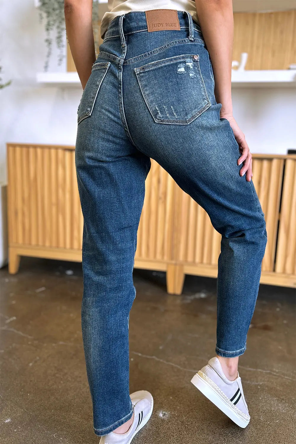 Judy Blue Full Size Tummy Control High Waist Slim Jeans - Kittybear Krafts