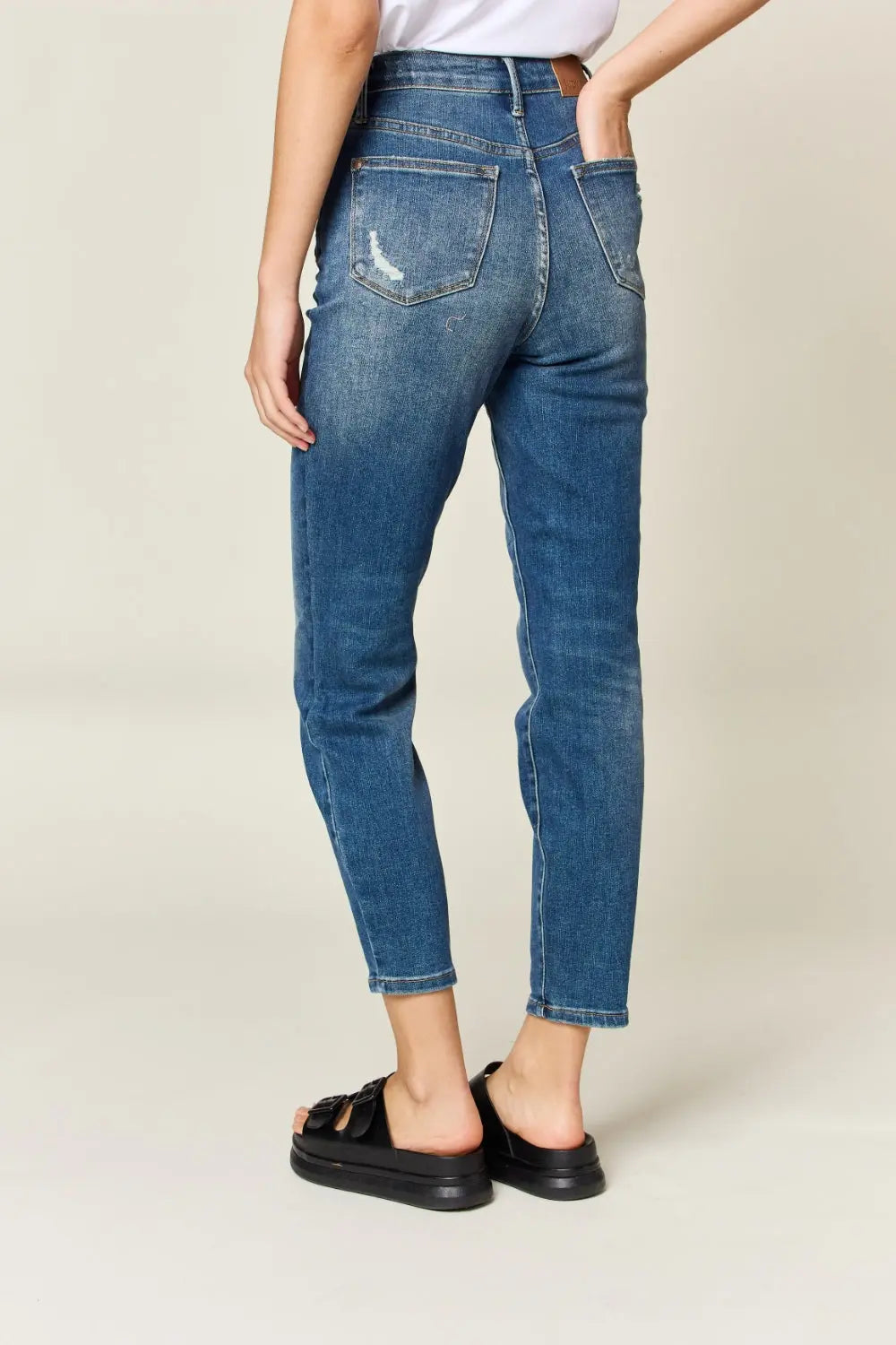 Judy Blue Full Size Tummy Control High Waist Slim Jeans - Kittybear Krafts