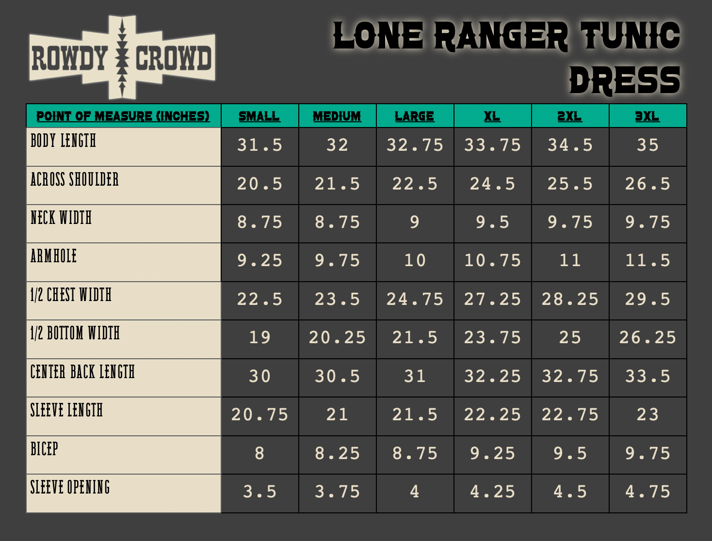 Lone Ranger Western Tunic Top Rowdy Crowd Clothing