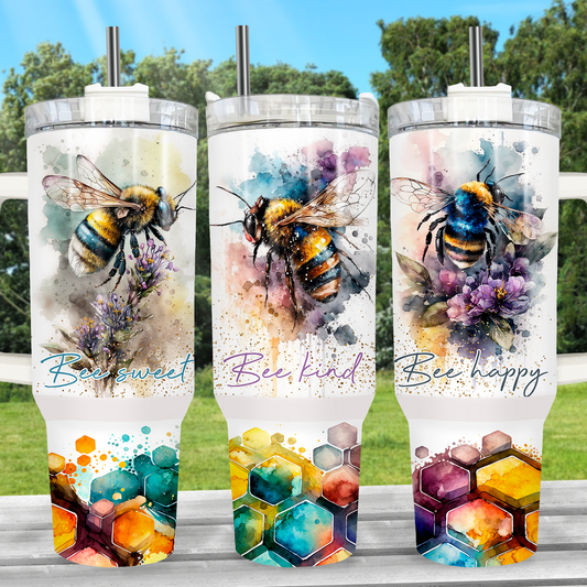 Bee 40oz Stainless Steel Tumbler Tea-Shirt Shoppe