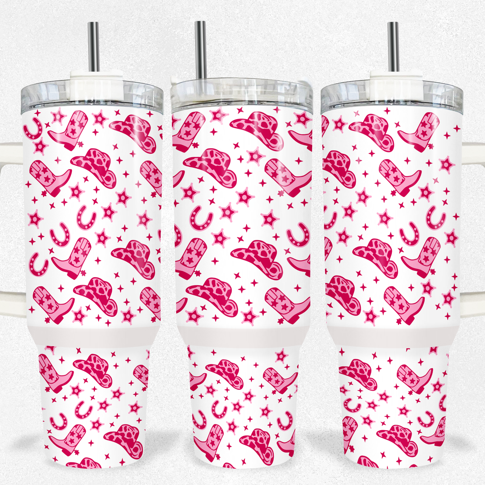 Pink Cowgirl Tumbler 40oz Tea-Shirt Shoppe