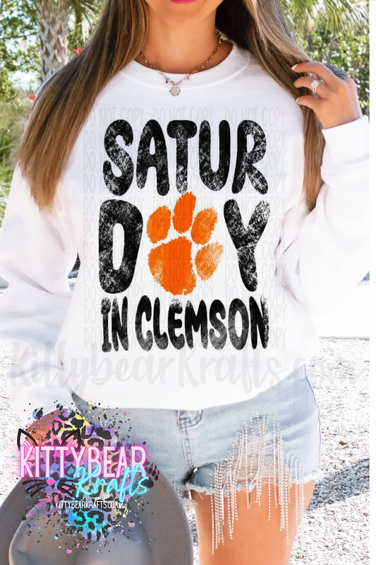Saturday In Clemson South Carolina Football Crewneck Sweat shirt - Kittybear Krafts