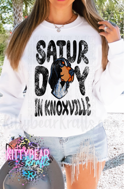 Saturday In Knoxville Tennessee Football Crewneck Sweat shirt - Kittybear Krafts