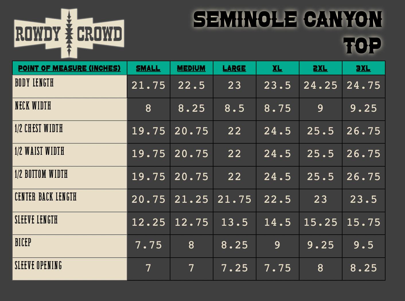 Seminole Canyon Western Top Rowdy Crowd Clothing
