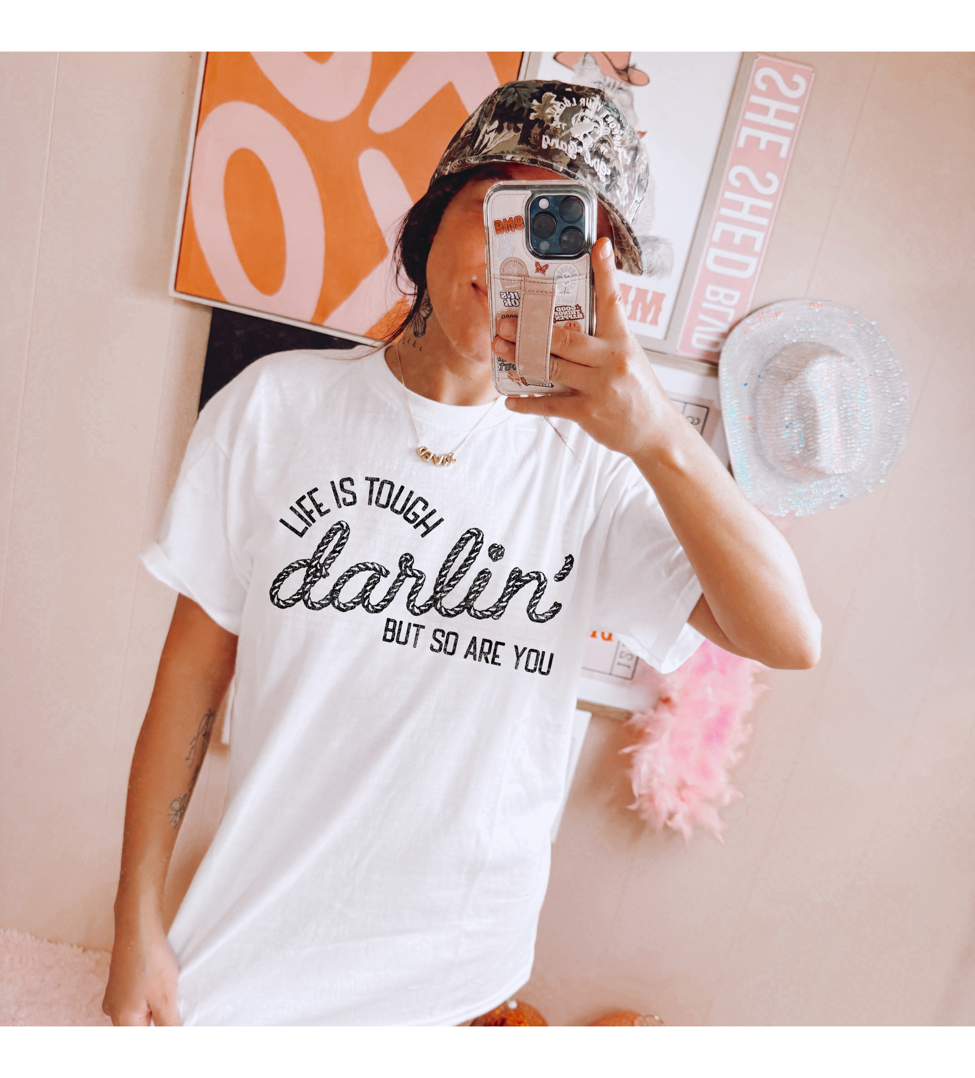 Life is Tough Darlin But So Are You Graphic T-Shirt Gunpowder and Lace Boutique Nac