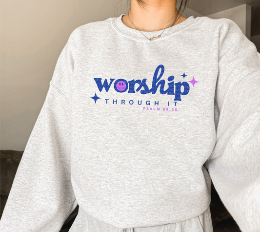 Worship Through It Graphic T-Shirt Gunpowder and Lace Boutique Nac