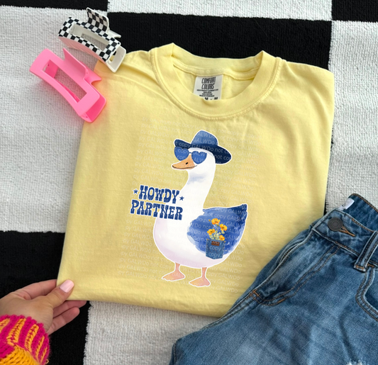Howdy Partner Goose Graphic T-Shirt Gunpowder and Lace Boutique Nac