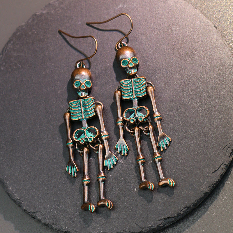 Skeleton Halloween Earrings - Kittybear Krafts