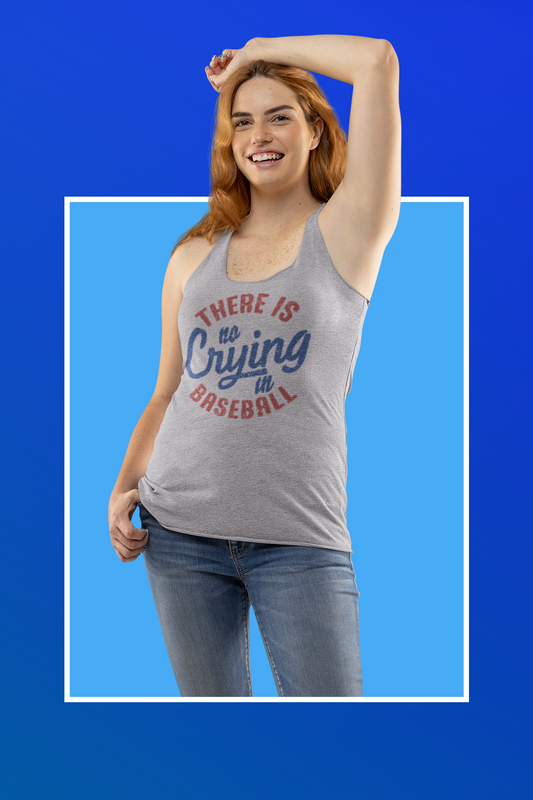 There Is No Crying in Baseball Graphic Tank Tea-Shirt Shoppe