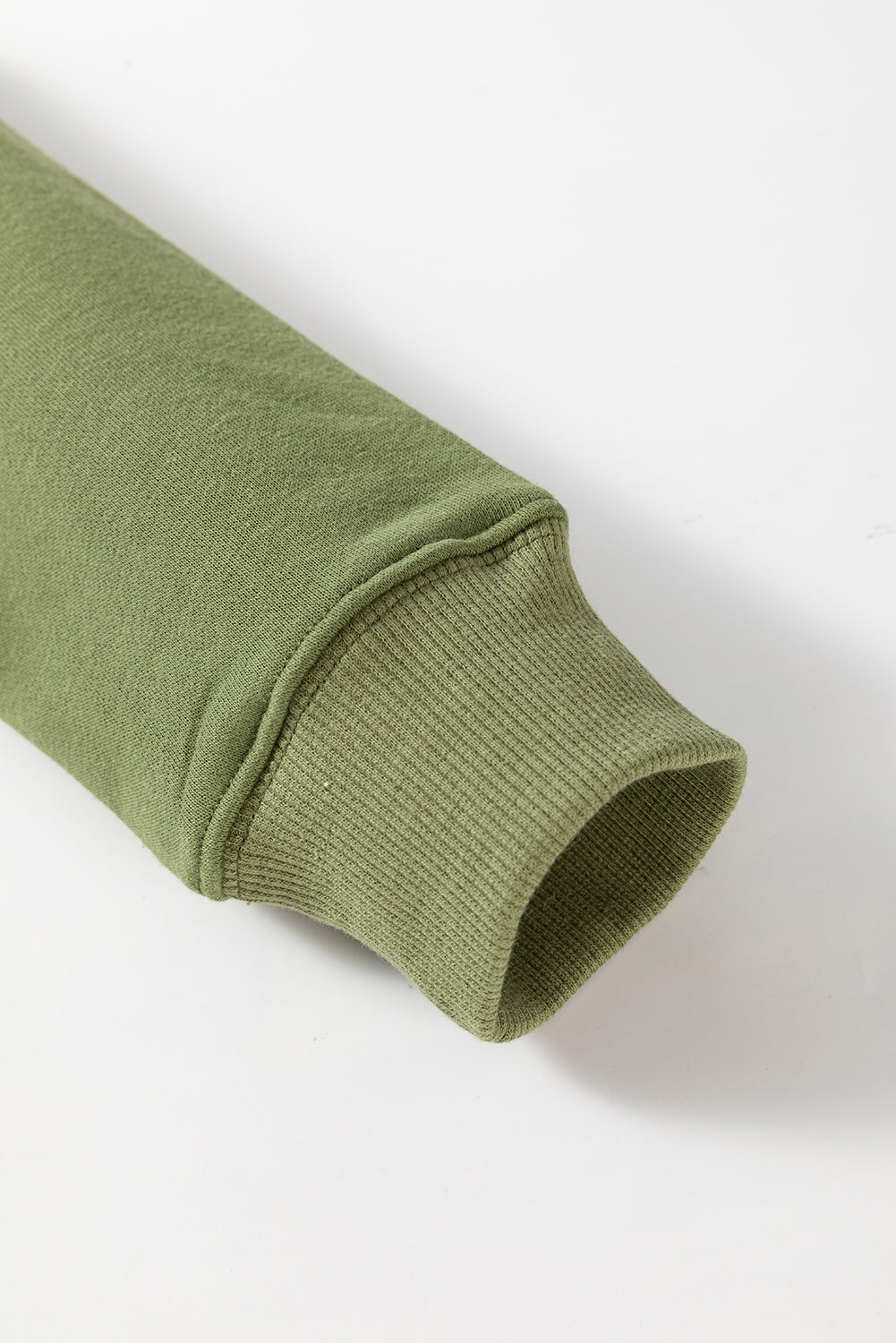 Vineyard Green Drop Shoulder Crisscross Stitching Pocketed Loose Oversized Sweatshirt Kittybear Krafts