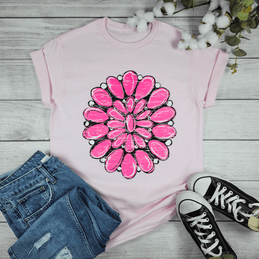 Hot Pink Stone Graphic T-Shirt Envy Stylz Boutique