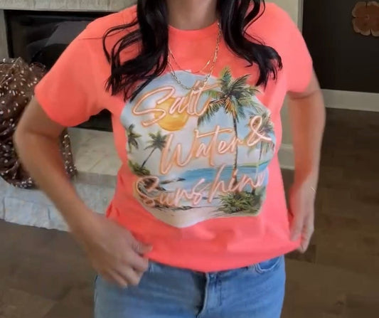 Salt Water and Sunshine Graphic T-Shirt Envy Stylz Boutique