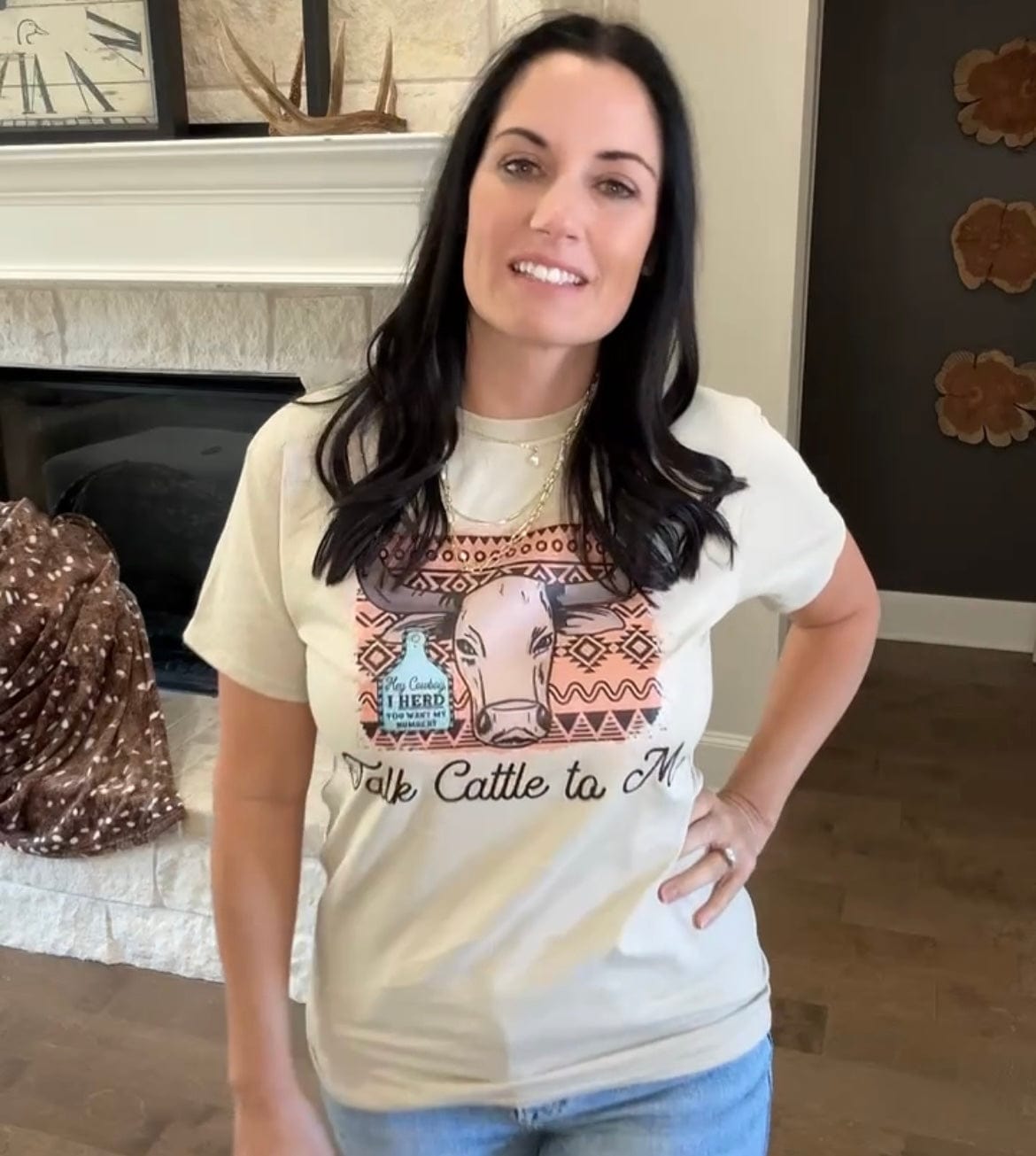 Talk Cattle To Me Western Graphic T-Shirt Envy Stylz Boutique
