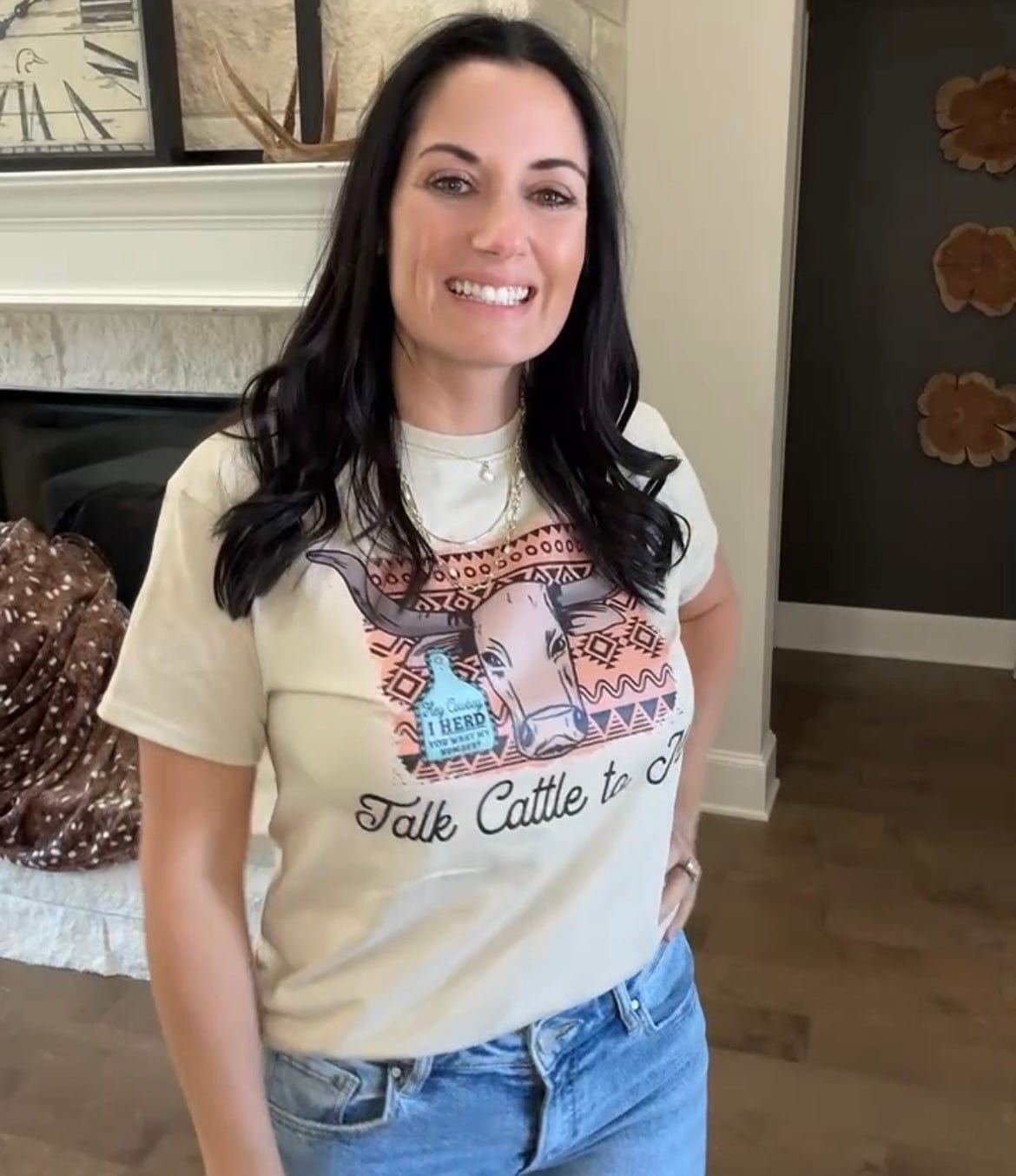 Talk Cattle To Me Western Graphic T-Shirt Envy Stylz Boutique