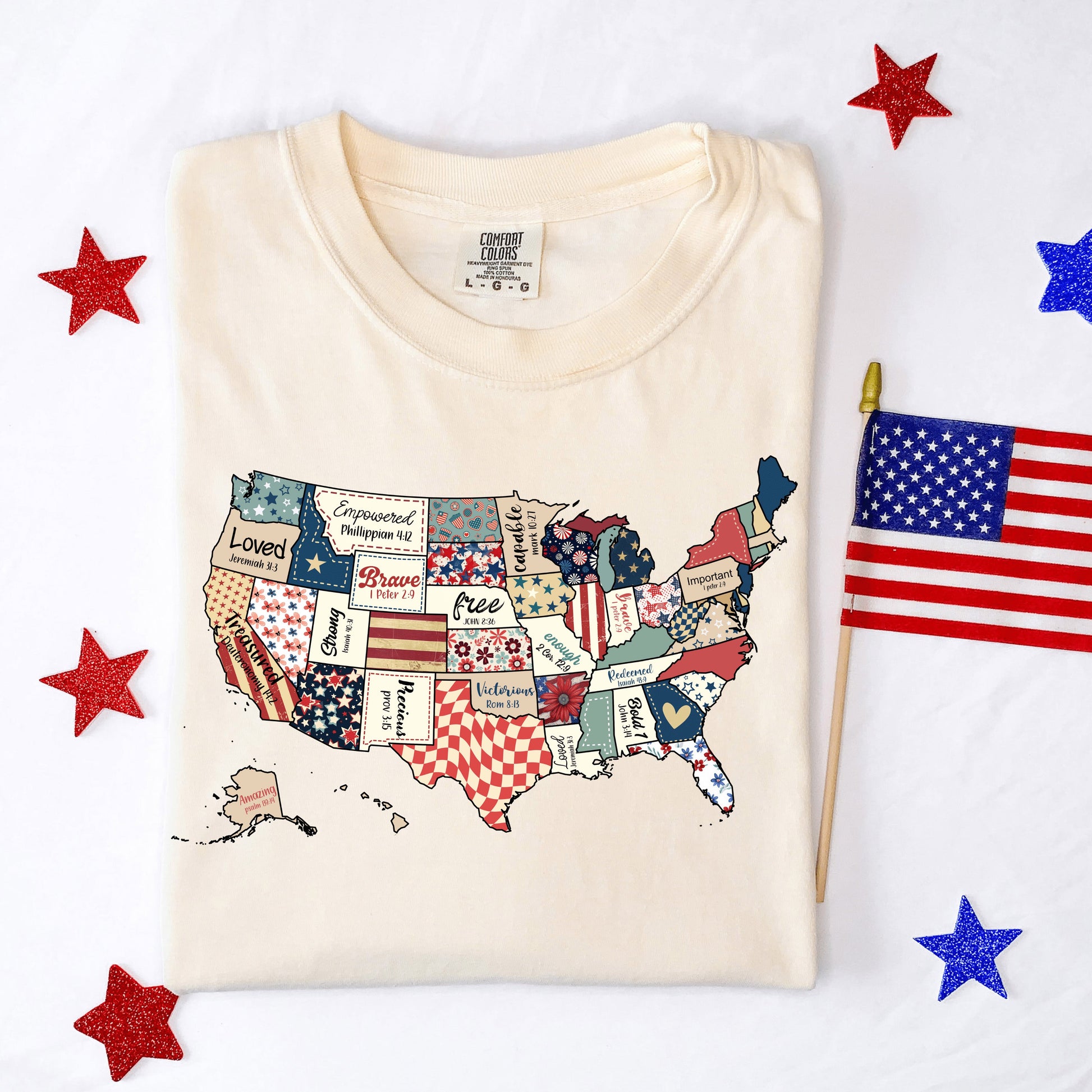 Bible Verse US Patriotic Graphic Tee T-Shirt Envy Stylz Boutique