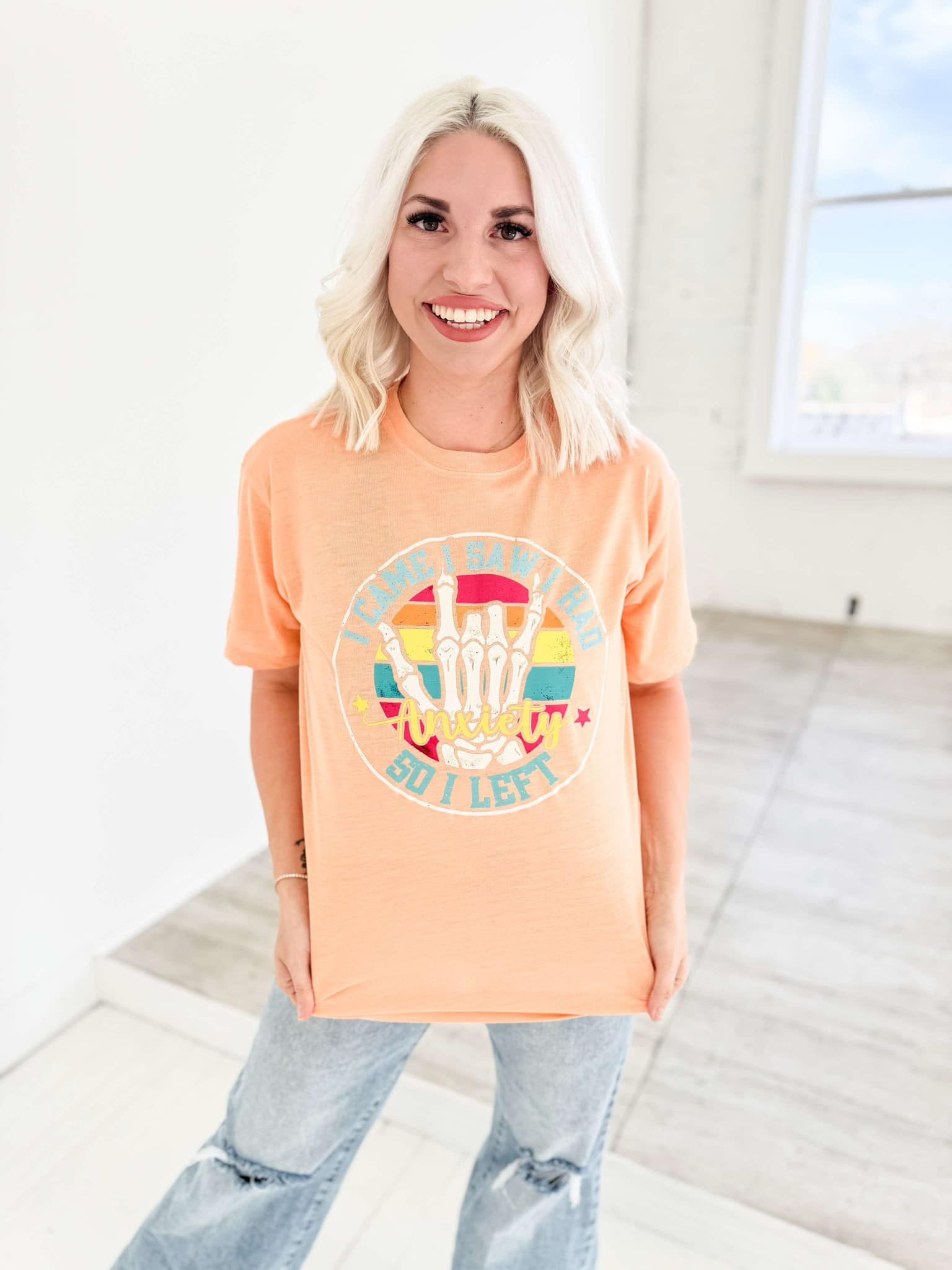 I Came I Saw I Had Anxiety Colorful Graphic T-Shirt Envy Stylz Boutique